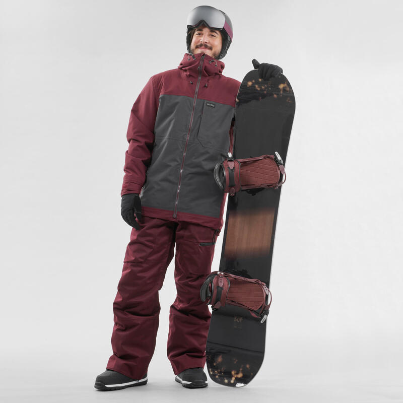 Casaco de Snowboard e Ski SNB JKT 500 Homem Bordeaux