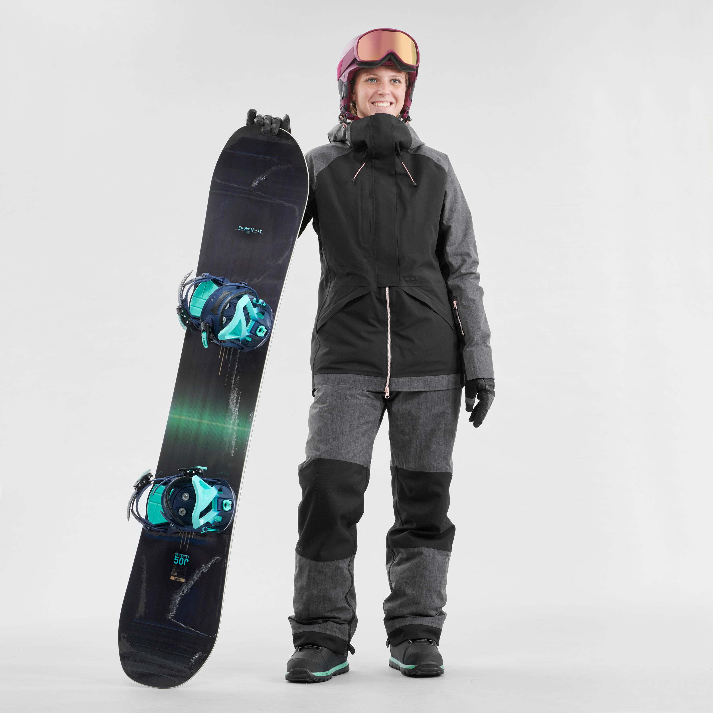 Women Snowboard and Ski Salopettes - Black 5/22