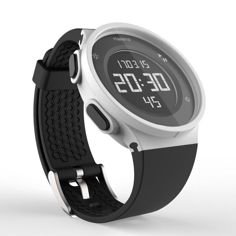 Běžecké hodinky se stopkami a reverzním displejem W500 M černo-bílé