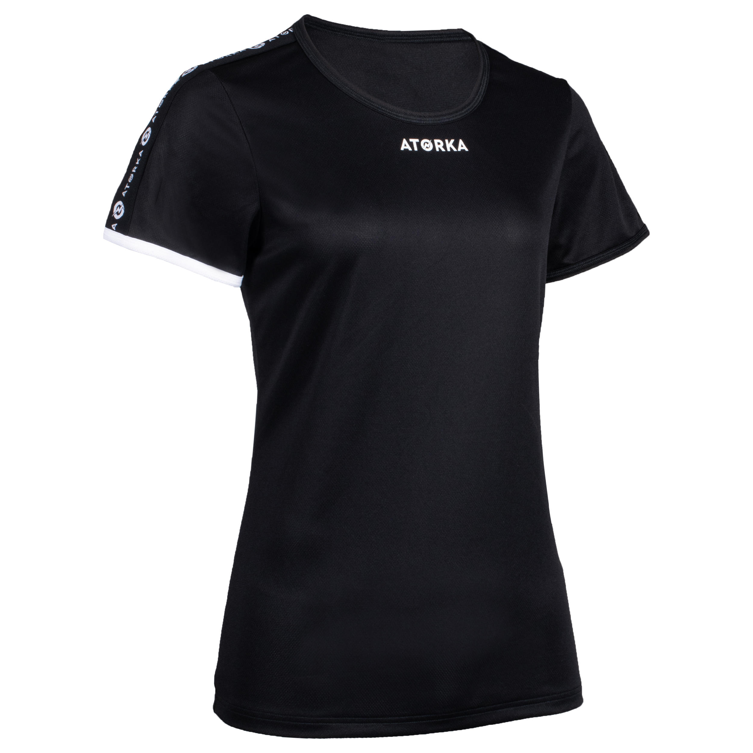 Women's short-sleeved handball jersey H100C black