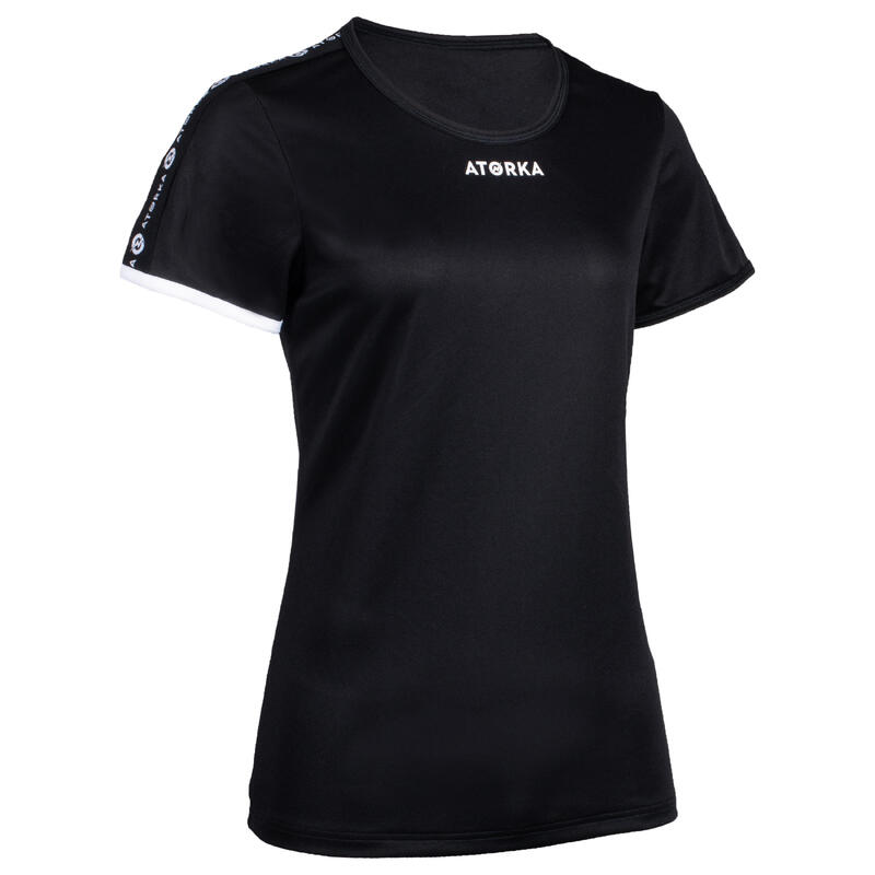 Maillot manches courtes de handball femme H100C noir