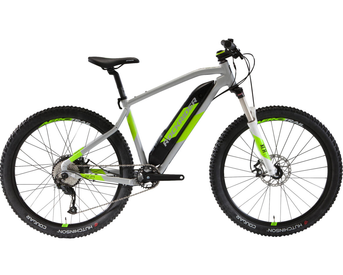 E-MTB ROCKRIDER E-ST 500 V2 GRAU/GELB