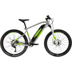 Vélo VTT électrique e-ST 500 gris et jaune