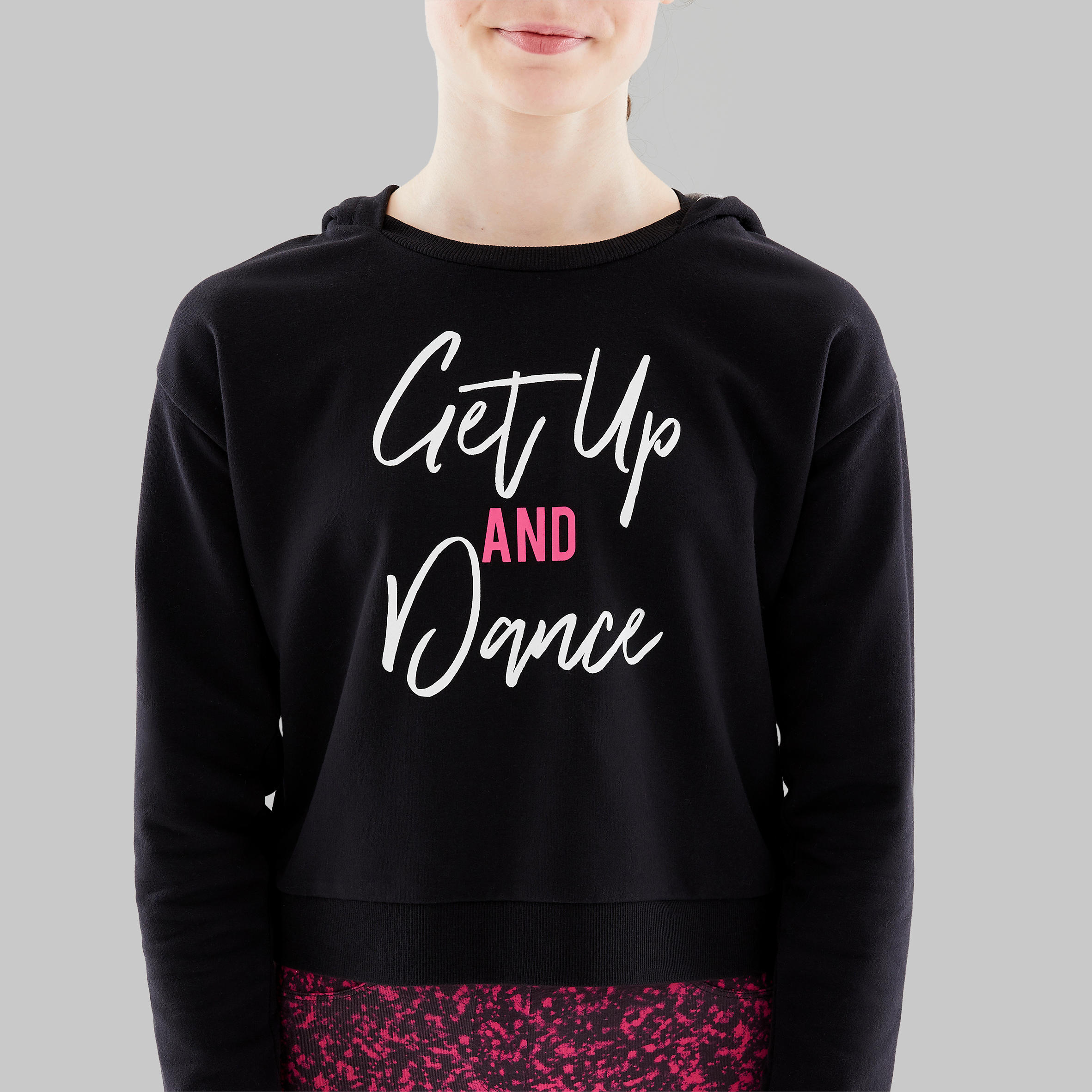 Girls' Hooded Modern Dance Sweatshirt - Black 6/15