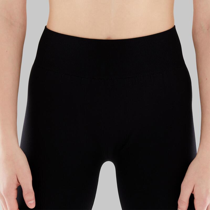 Girls' Seamless Modern Dance Leggings - Black STAREVER - Decathlon