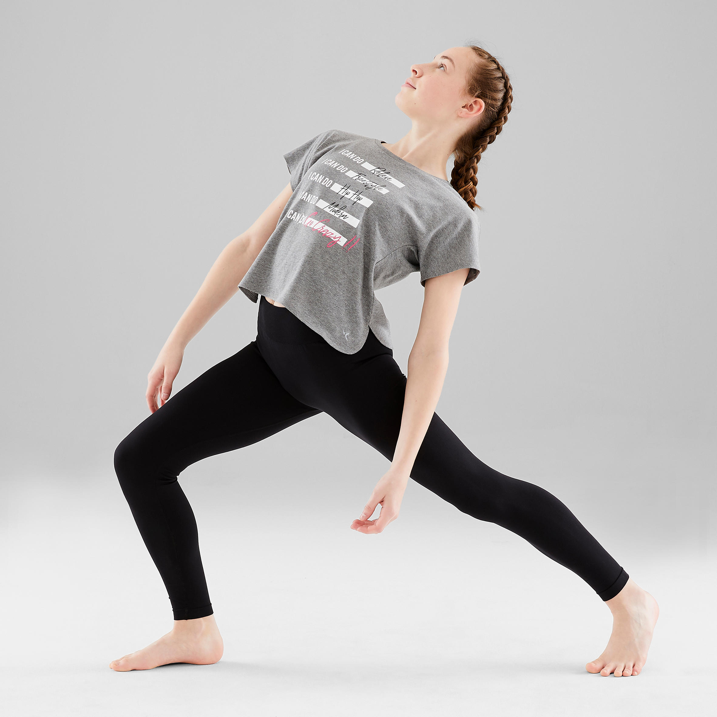 Girls' Modern Dance T-Shirt - Grey 4/13