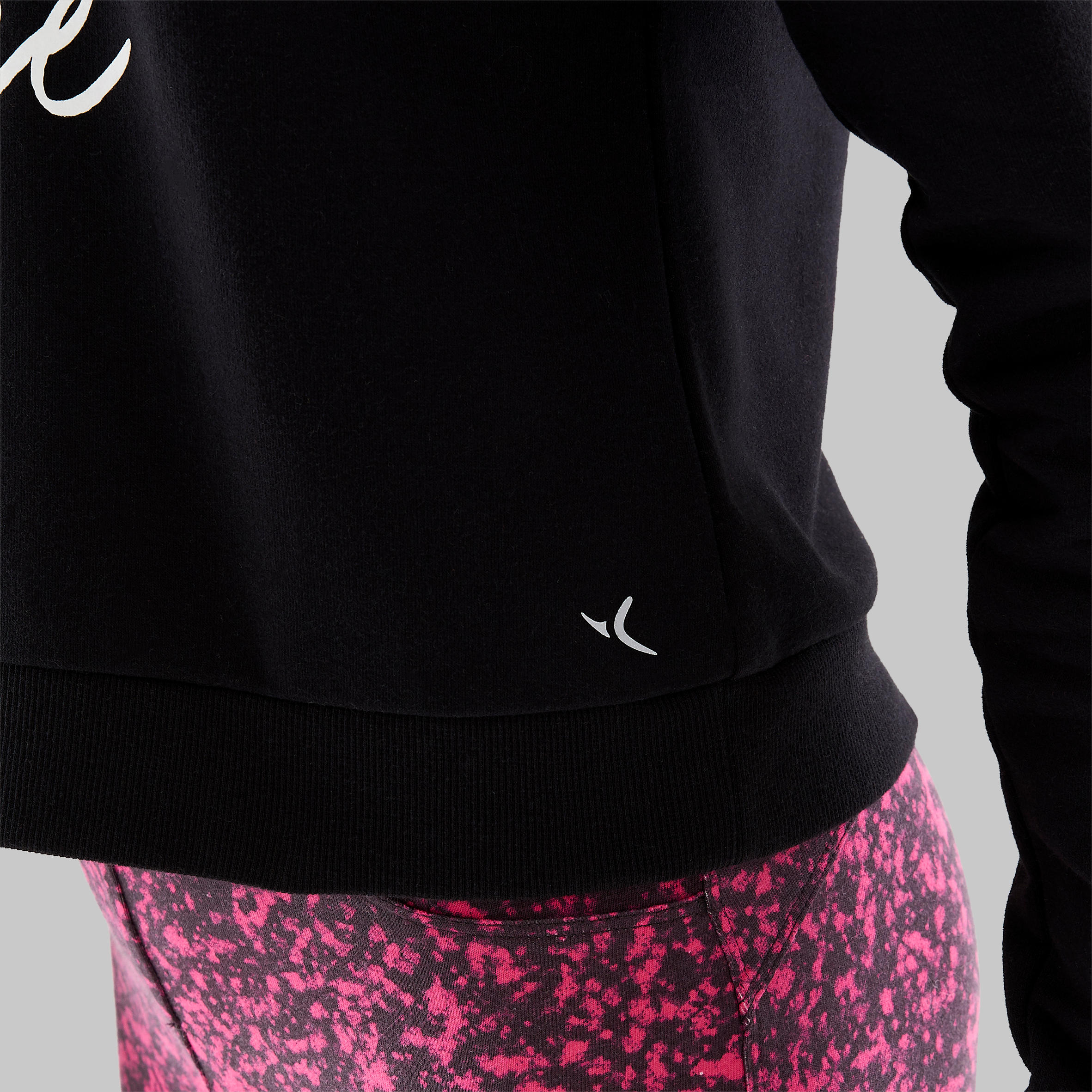 Girls' Hooded Modern Dance Sweatshirt - Black 14/15