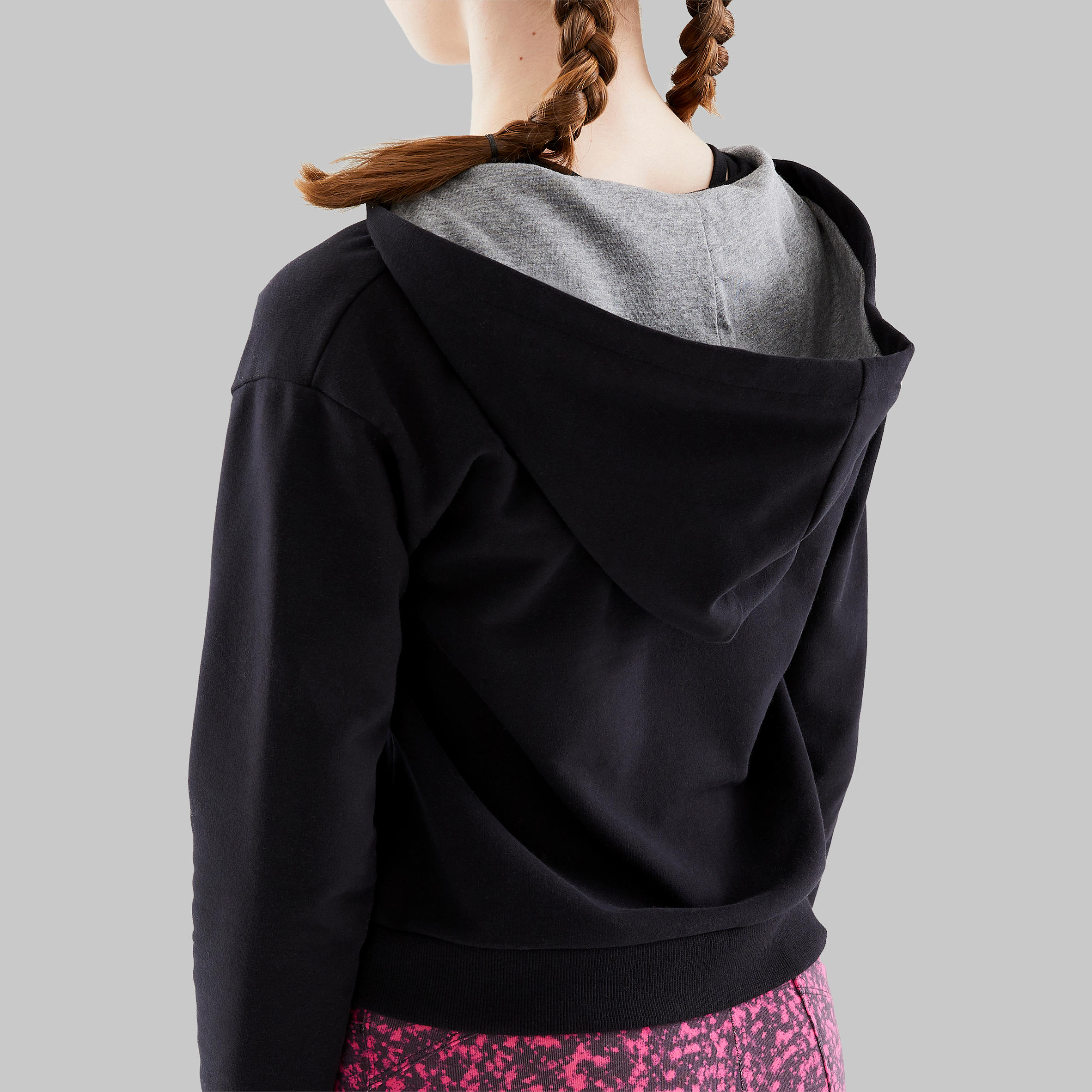Girls' Hooded Modern Dance Sweatshirt - Black 9/15