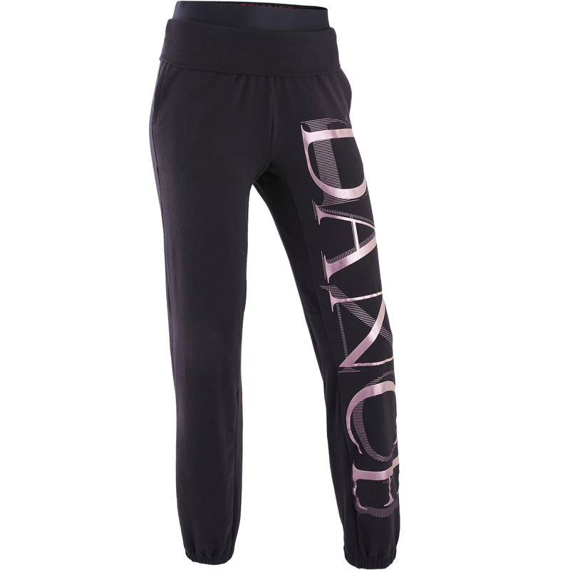 Pantalon modulable de danse moderne fille noir Pantalon modulable de danse moderne fille noir