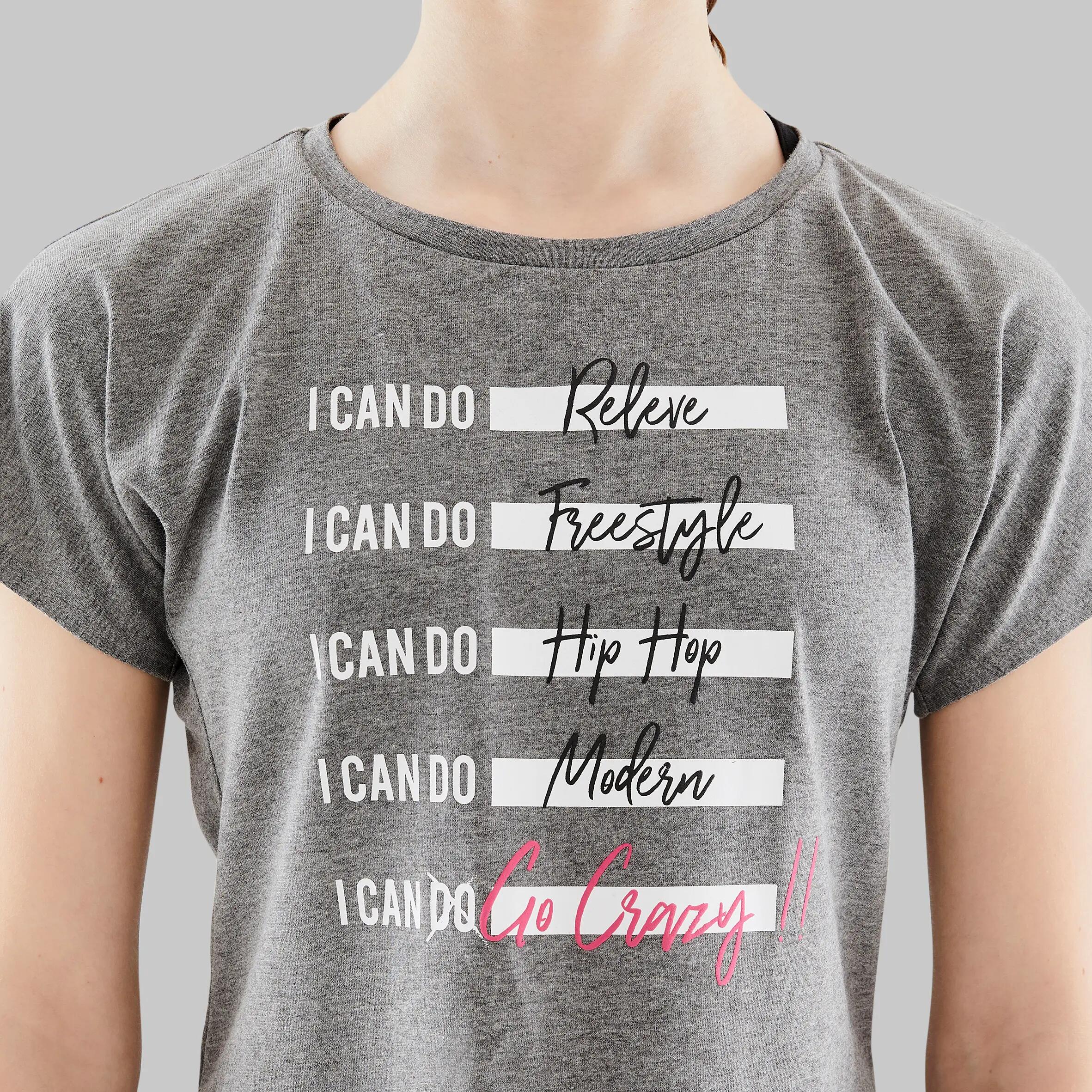 Girls' Modern Dance T-Shirt - Grey 8/13