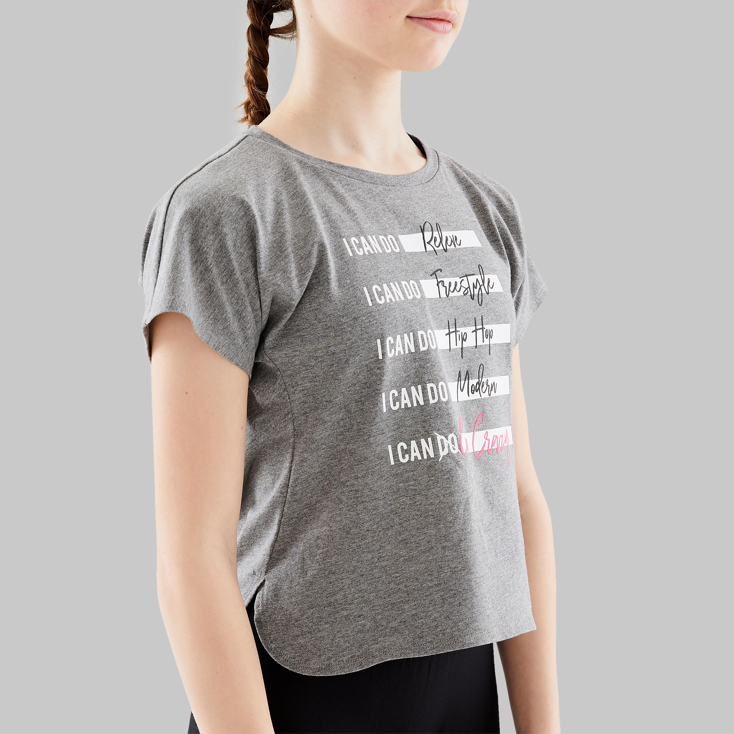 Girls' Modern Dance T-Shirt - Grey 7/13