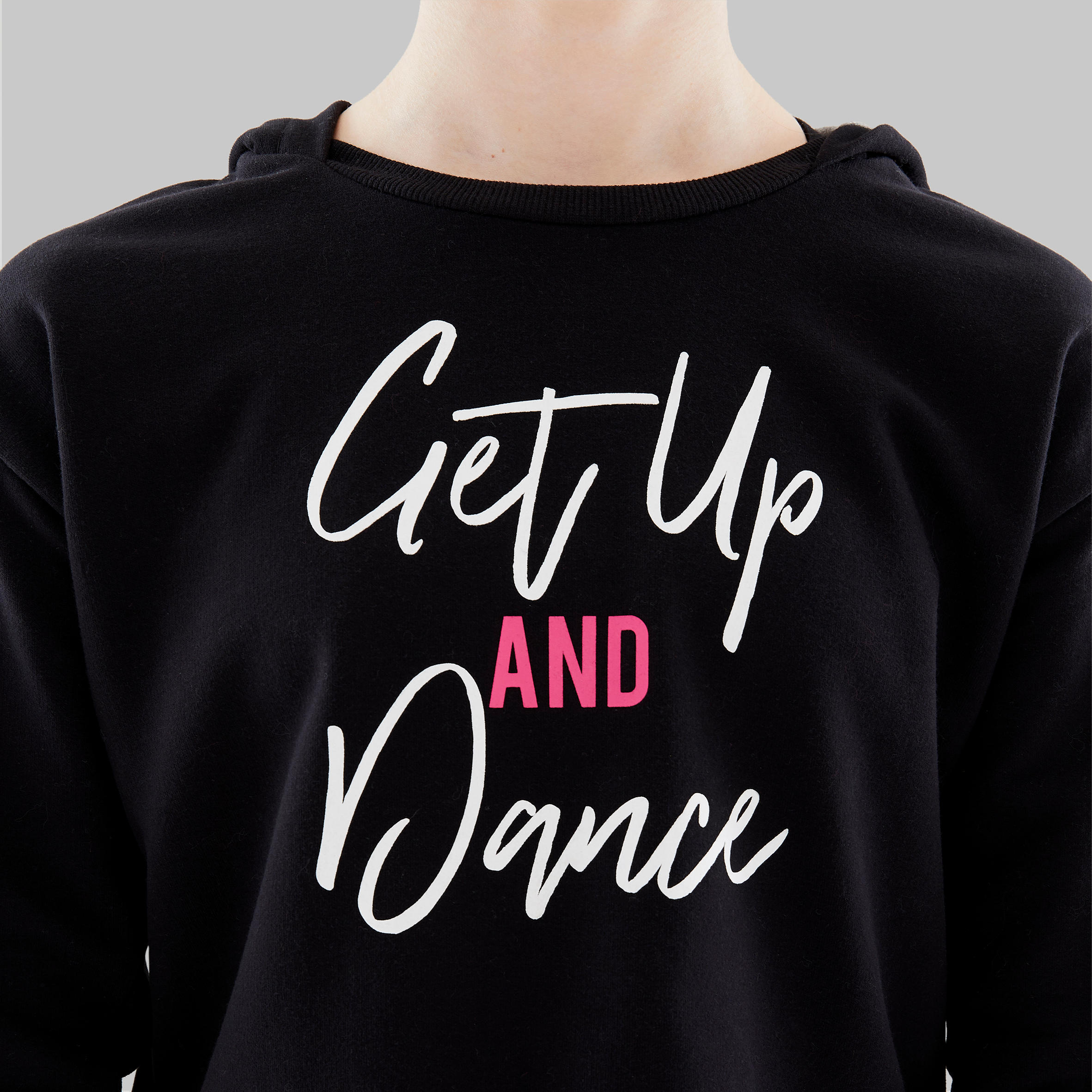Girls' Hooded Modern Dance Sweatshirt - Black 13/15