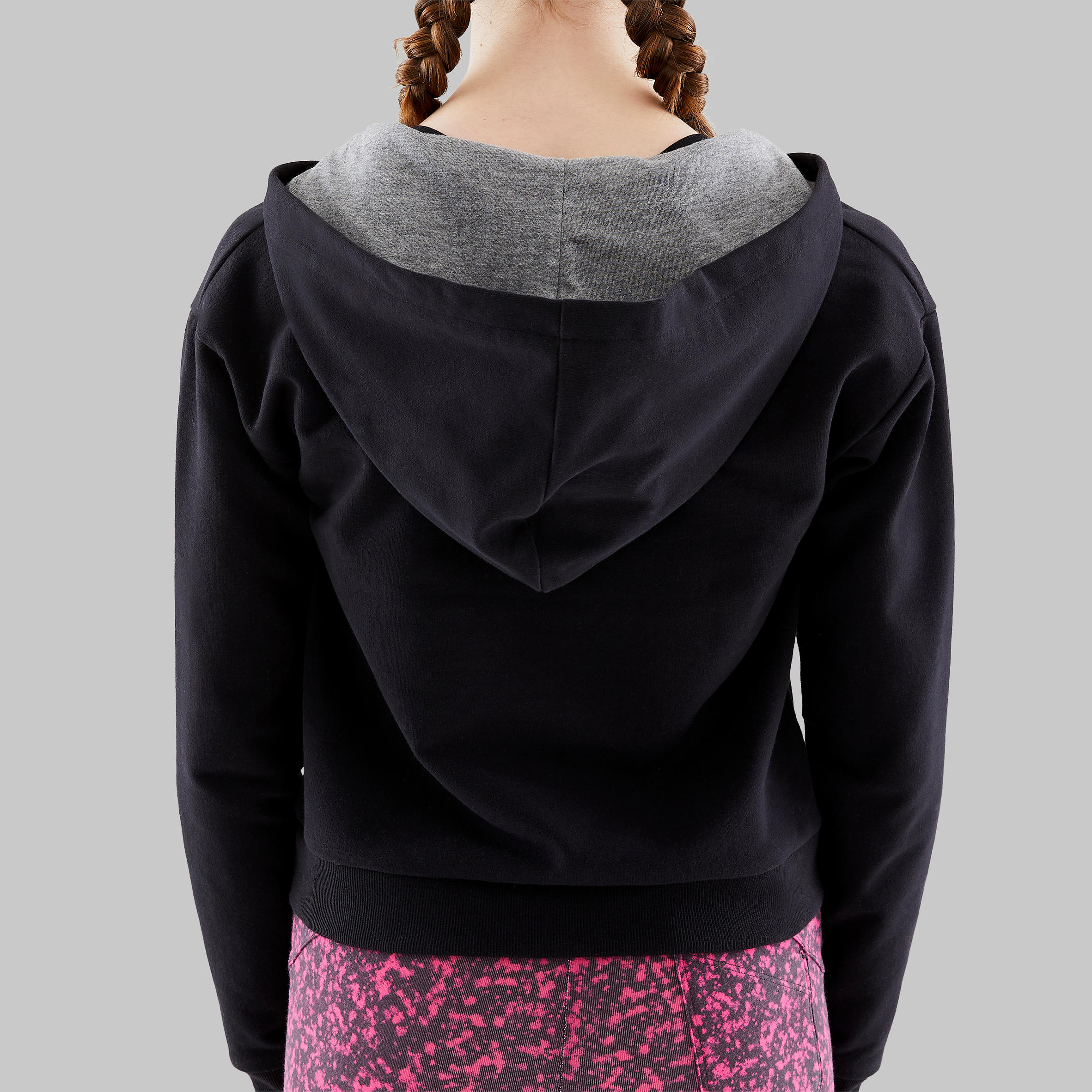 Girls' Hooded Modern Dance Sweatshirt - Black 8/15