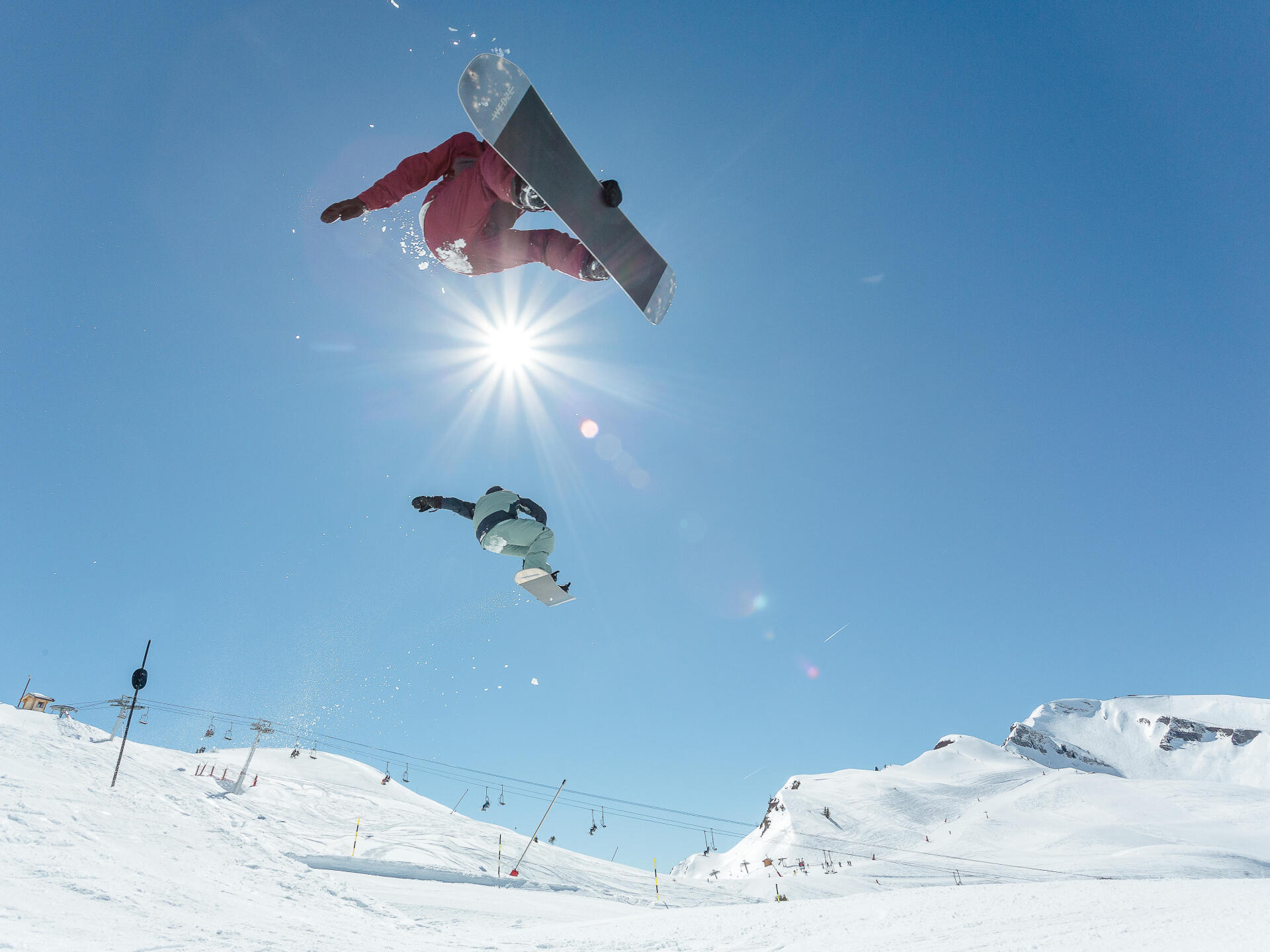 Women's Waterproof Snowboard Salopettes SNB BIB 900 - Beige DREAMSCAPE