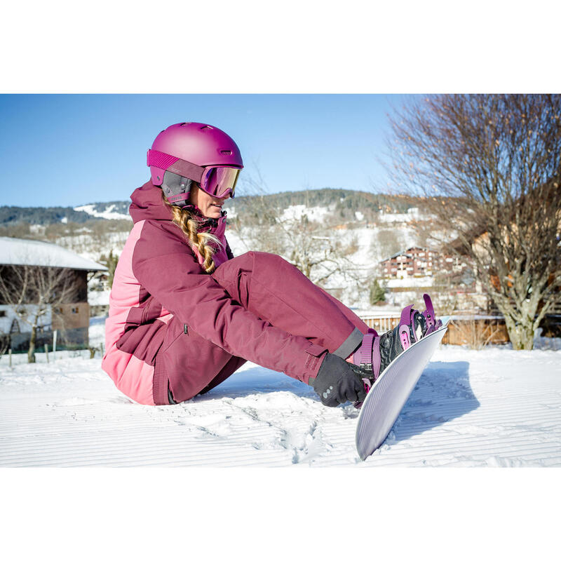 Fixations de snowboard piste / hors-piste, femme Serenity 100 violettes