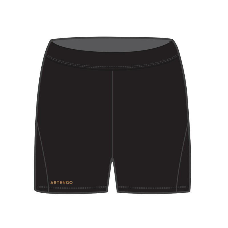 Korte tennisshort voor dames Dry 900 zwart