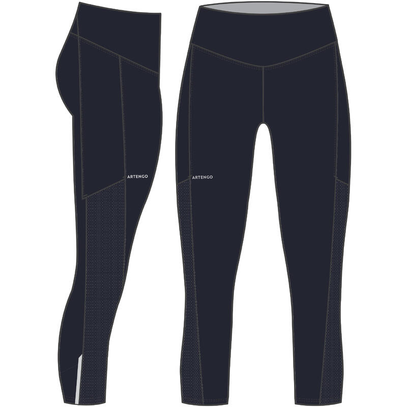 Damen Leggings kurz - Dry Hip Ball blau/schwarz