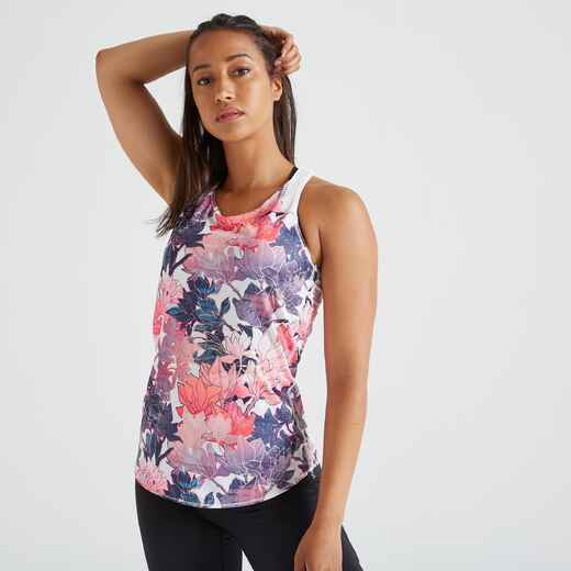 
      500 Women's Fitness Cardio Training Tank Top - Floral Print
  