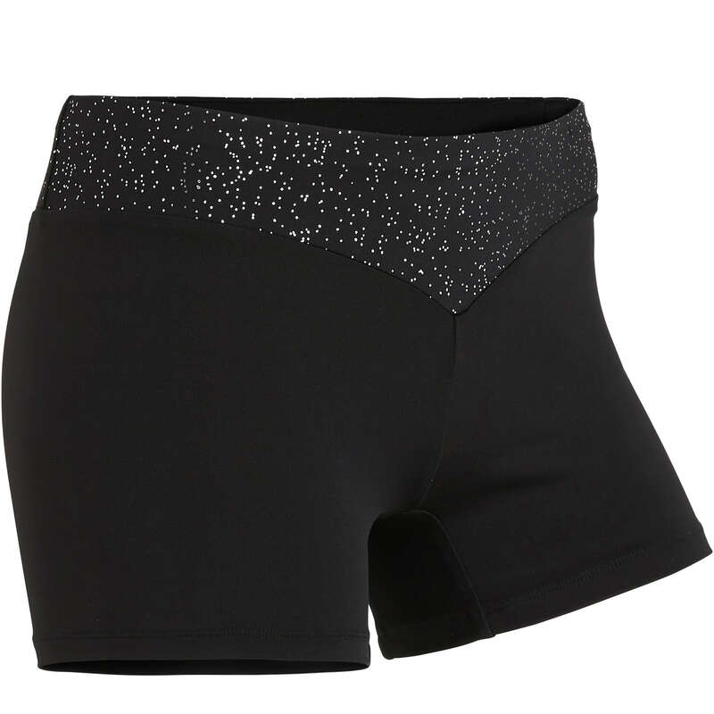 WOMEN ARTISTIC GYM APPAREL, HAND GRIP Clothing - 500 Gymnastics Shorts - Black DOMYOS - Clothing