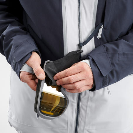 Куртка лыжная для фрирайда мужская серая FR500