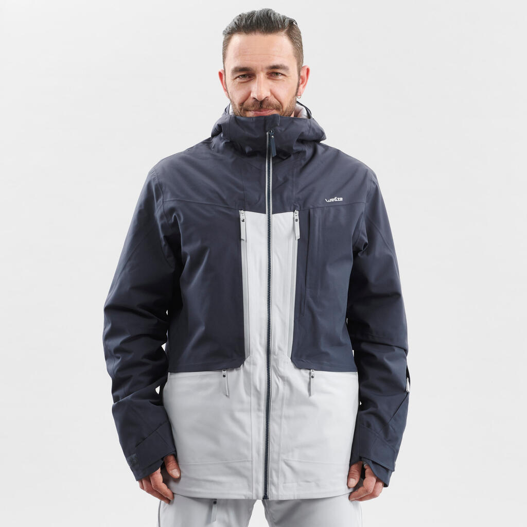 Skijacke Freeride 500 Herren grau 