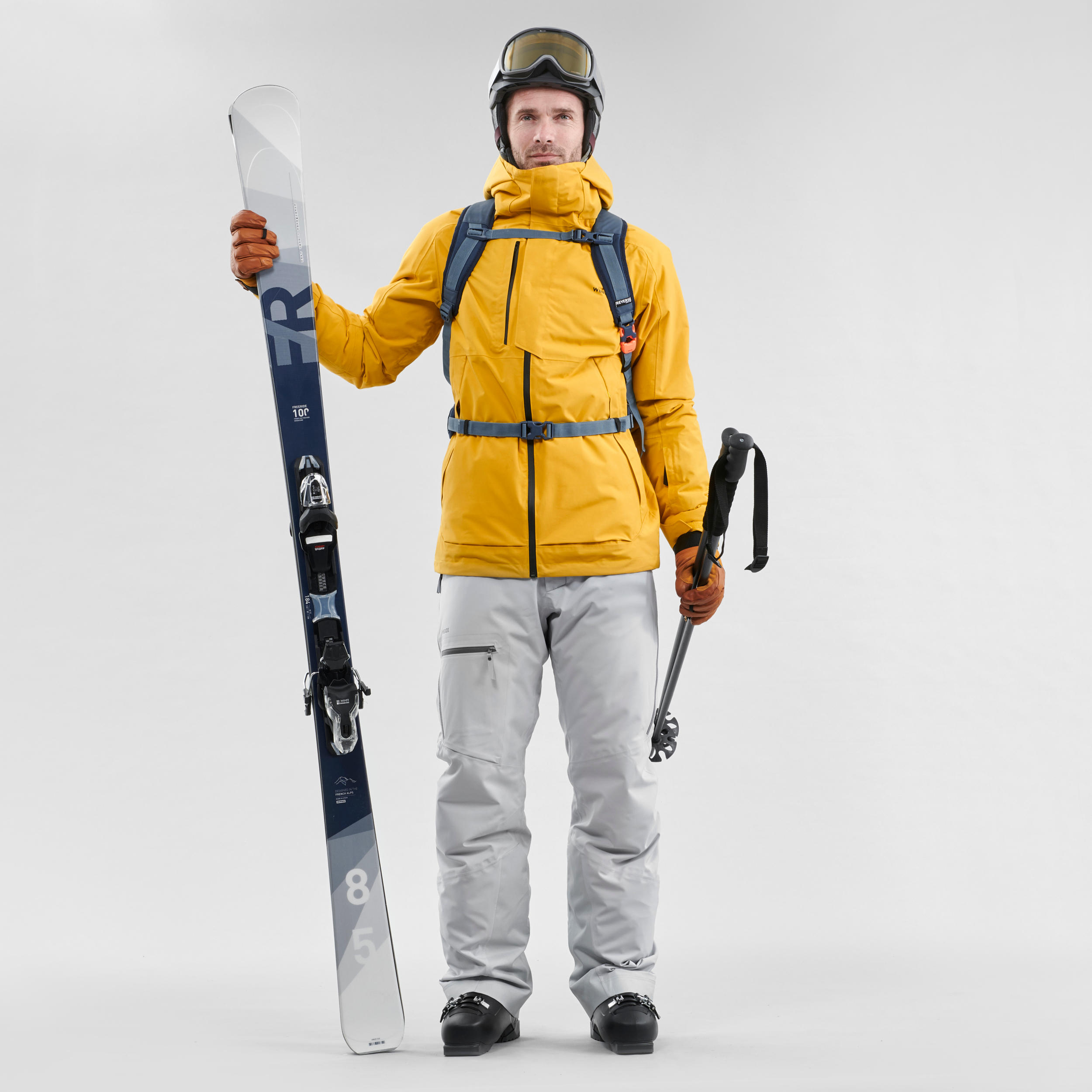 Men’s Freeriding Ski JACKET SKI FR100 Ochre 2/25