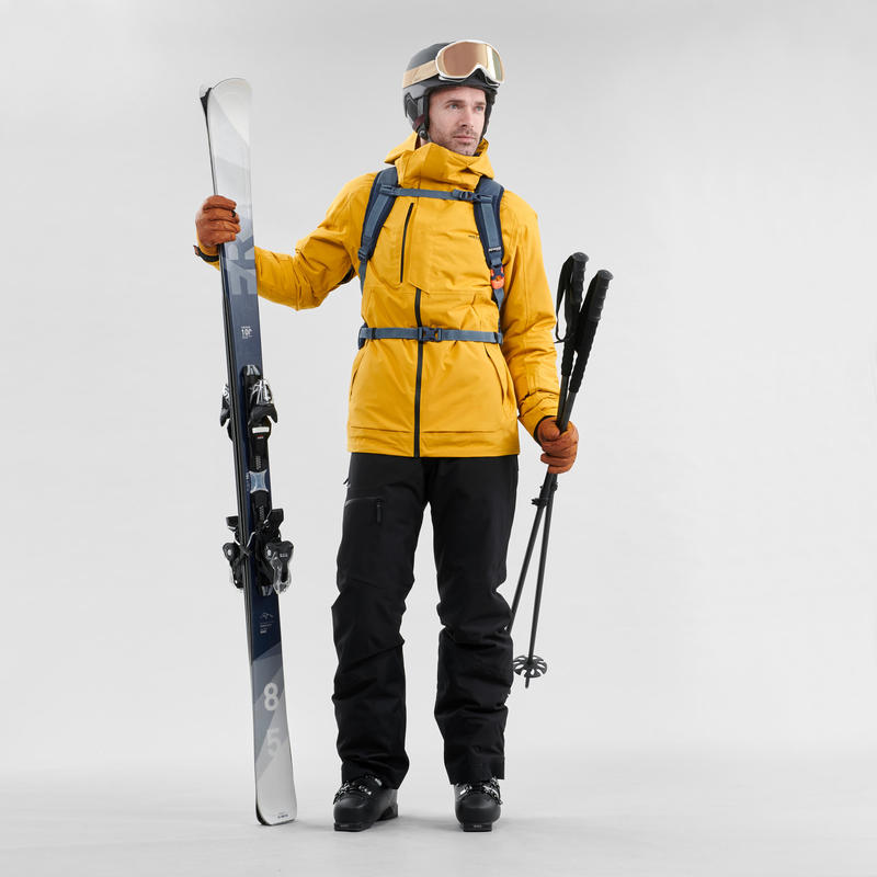 Manteau de ski tout-terrain homme JKT SKI FR100 H Ocre Manteau de ski tout-terrain homme JKT SKI FR100 H Ocre