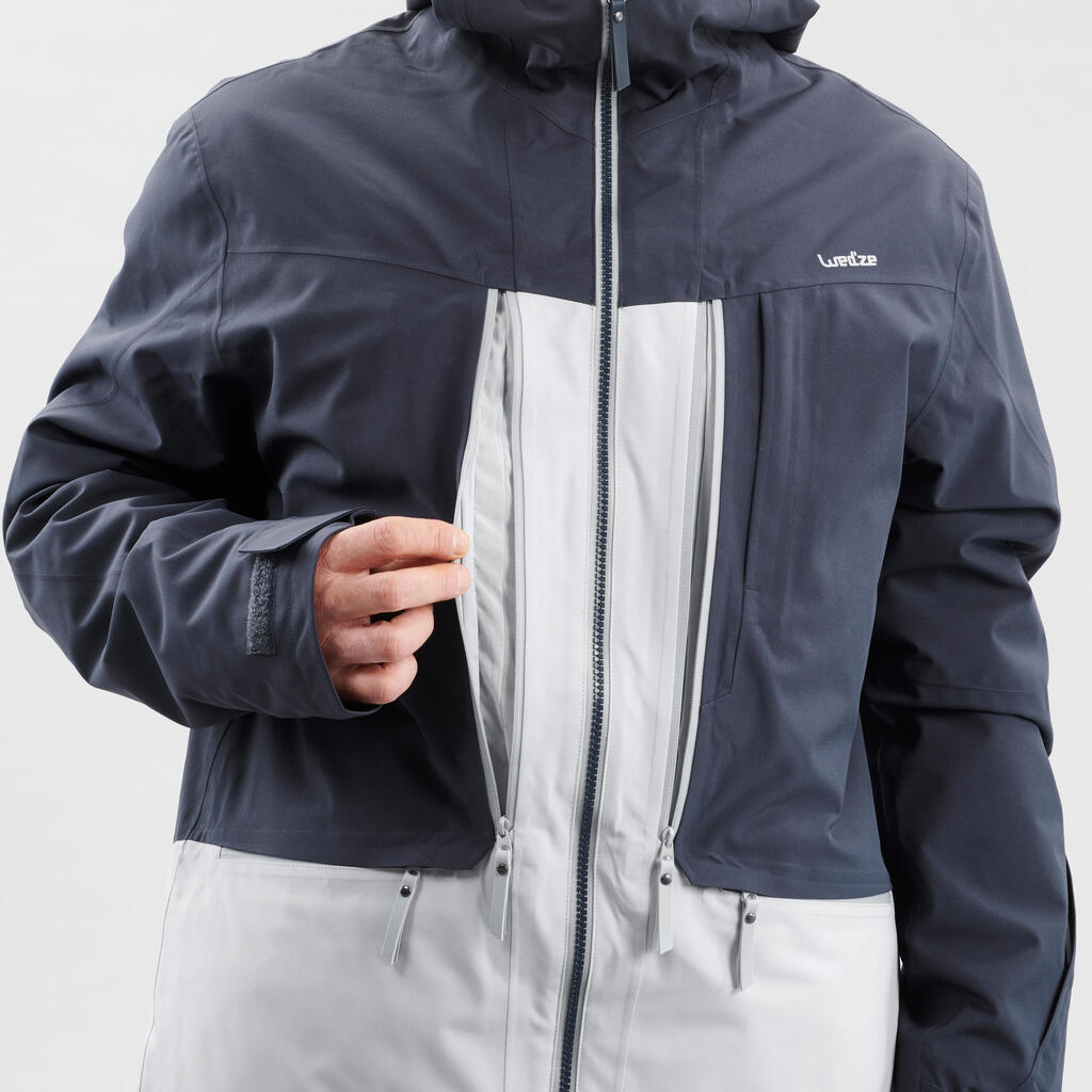 Men’s Freeride SKI JACKET FR500 - Grey