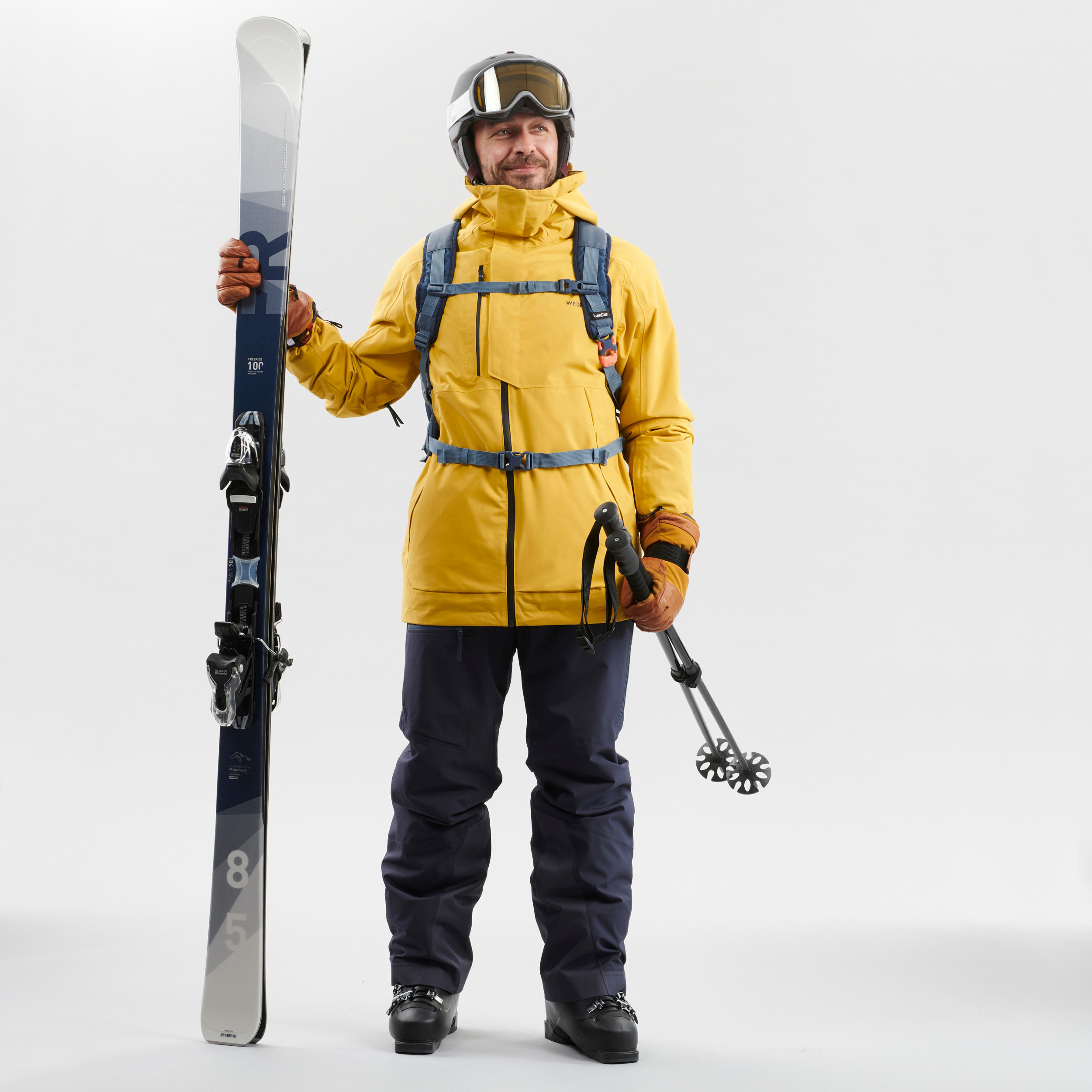 Men’s Freeriding Ski JACKET SKI FR100 Ochre 19/25