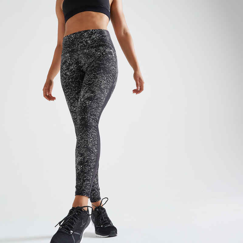 Leggings hoher Bund Fitness figurformend Leggings hoher Bund Fitness figurformend