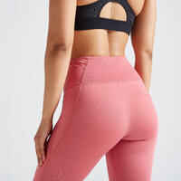 500 Women's Fitness Cardio Training Leggings - Dusty Pink