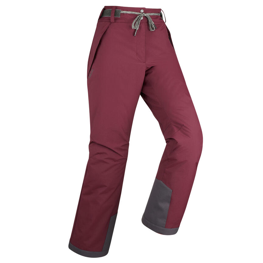 Women's skiing and snowboarding trousers 100 burgundy Dreamscape