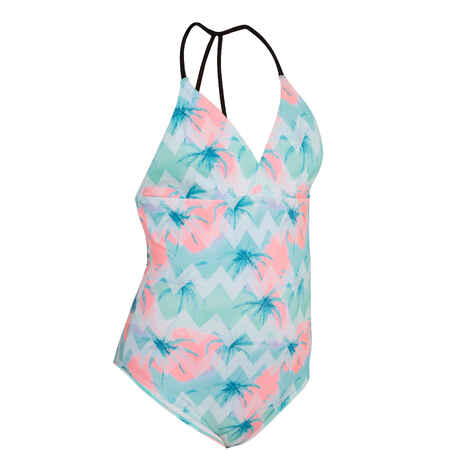 GIRL'S SURF SWIMSUIT HIMAE 500 GREEN