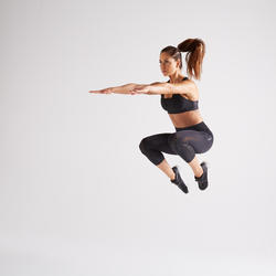 Mallas Leggings Deportivos Cardio Fitness Domyos 900 mujer negro