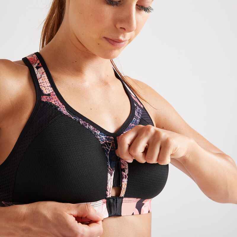 DOMYOS Womens Cardio Fitness Training Bra - 900, Pink
