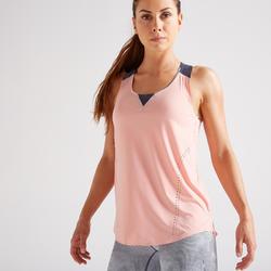 Camiseta De Tirantes Fitness Mujer FTA 900 Rosa Claro
