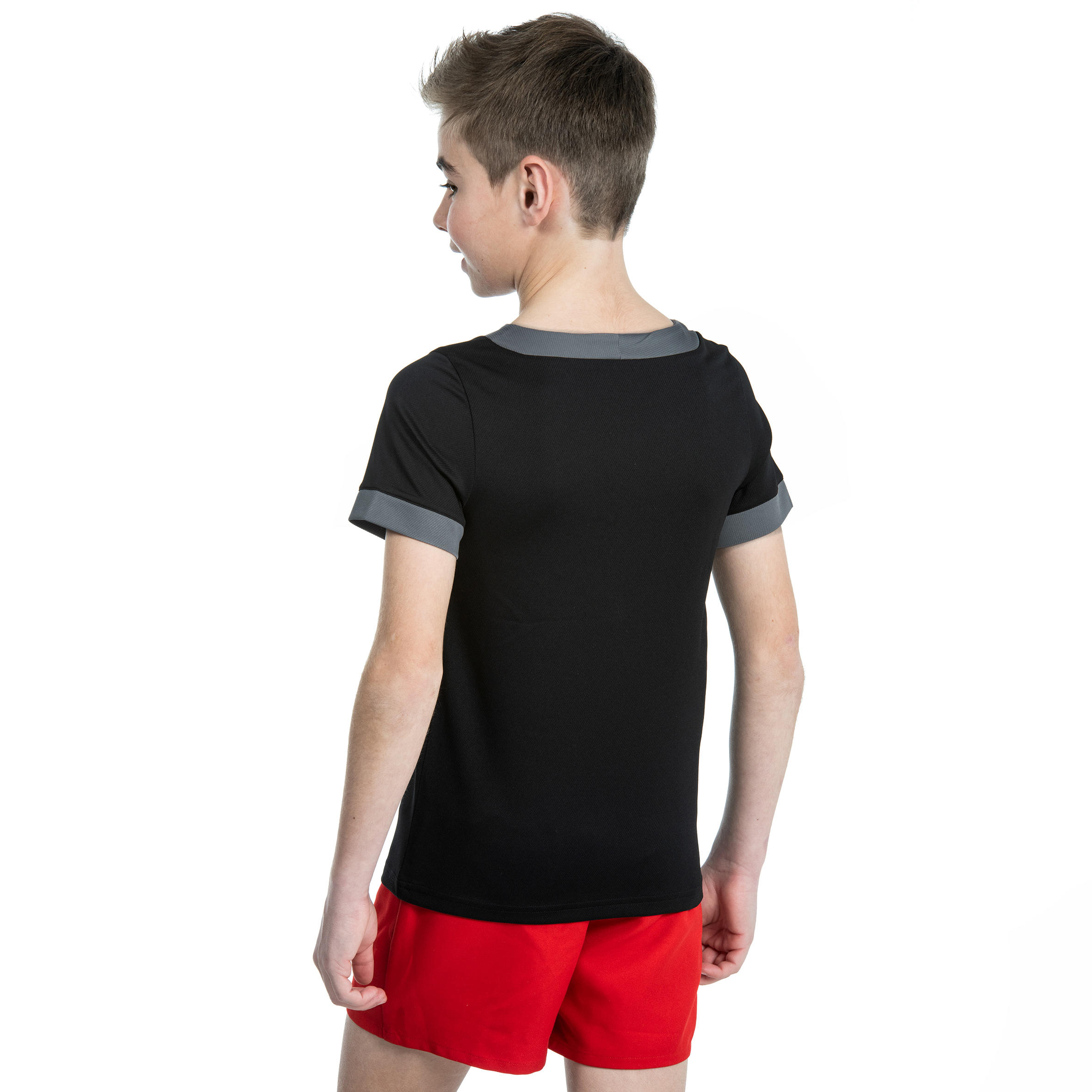 Kids' Short-Sleeved Club Rugby Shirt R100 - Black 6/7