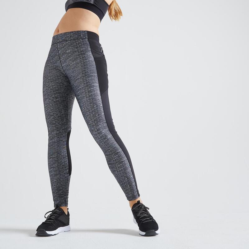 Legging Fitness avec poche téléphone gris chiné