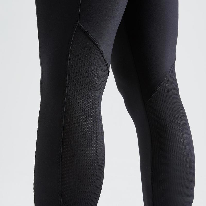 Leggings Fti 120 Cardio Fitnesstraining Damen Schwarz Domyos By