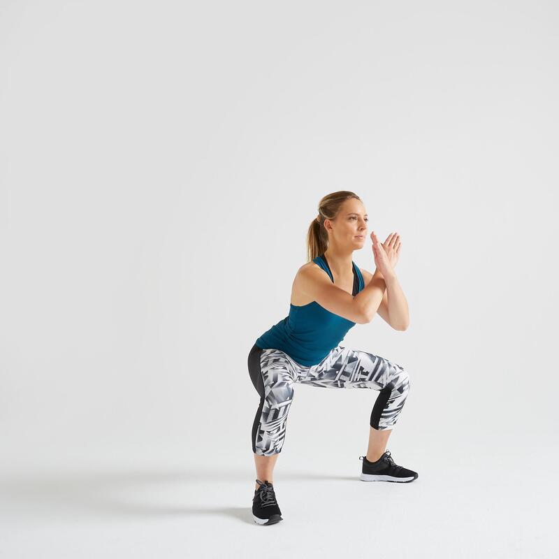 Dámské fitness tílko 100 modré