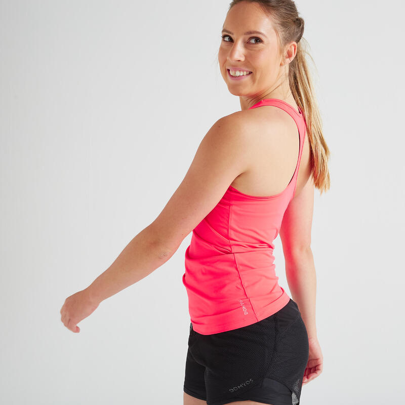 Camisole entraînement cardio femme rose 100 Camisole entraînement cardio femme rose 100