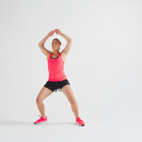 Playera sin mangas fitness cardio-training mujer rosa 100