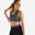 Sport-Bustier Fitness Damen leichter Halt - graumeliert