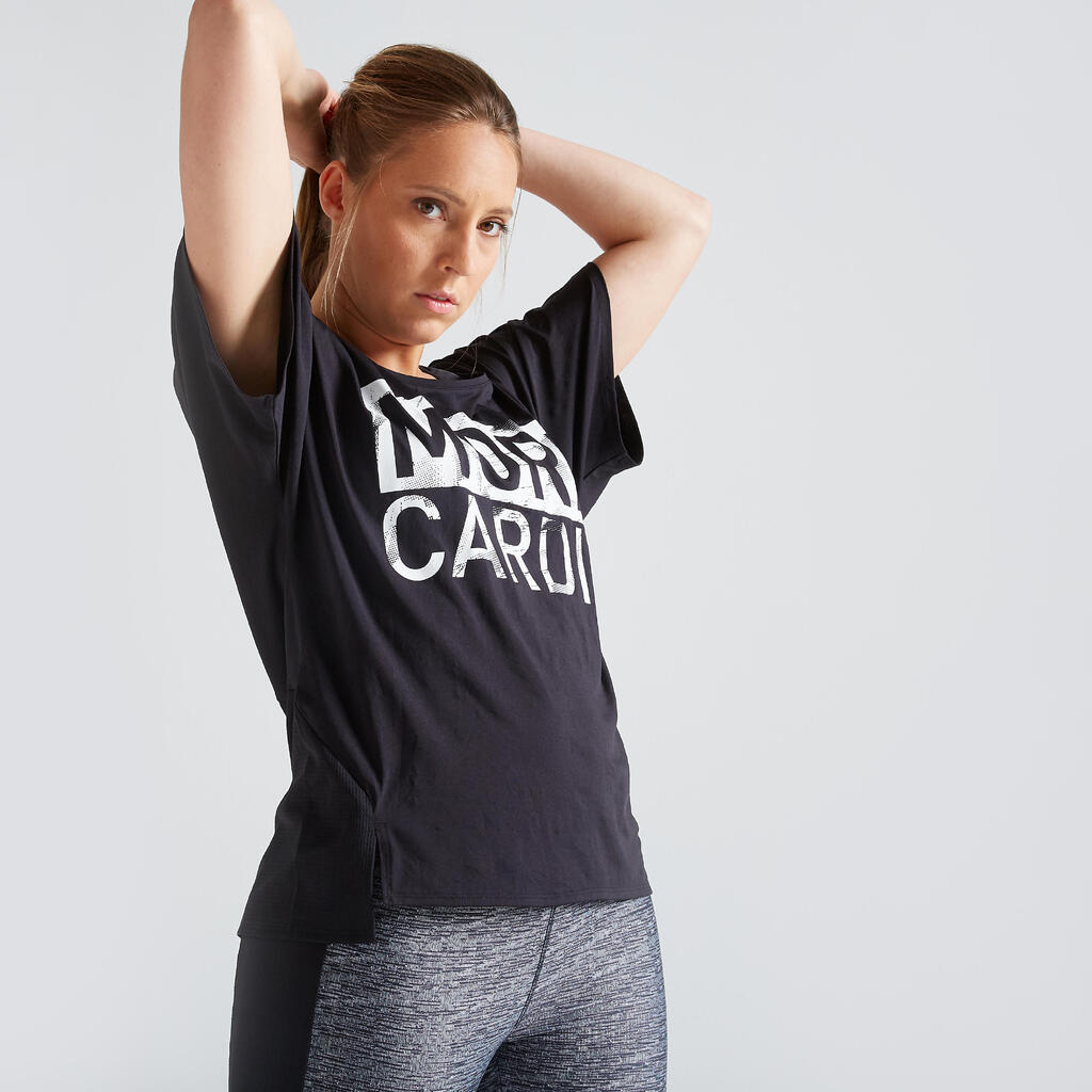 T-Shirt FTS 120 Fitness Cardio Damen blau