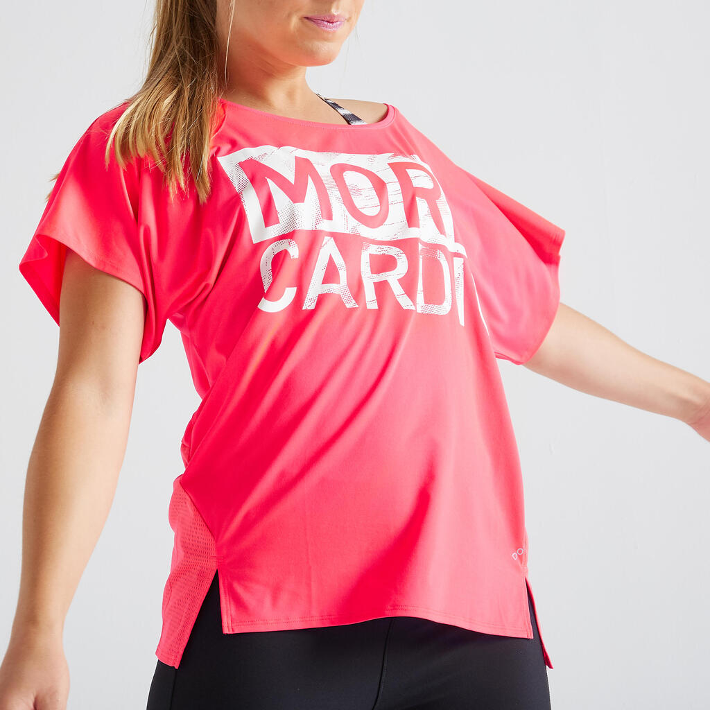 Γυναικείο T-Shirt 120 Προπόνησης Fitness Cardio - Λευκό