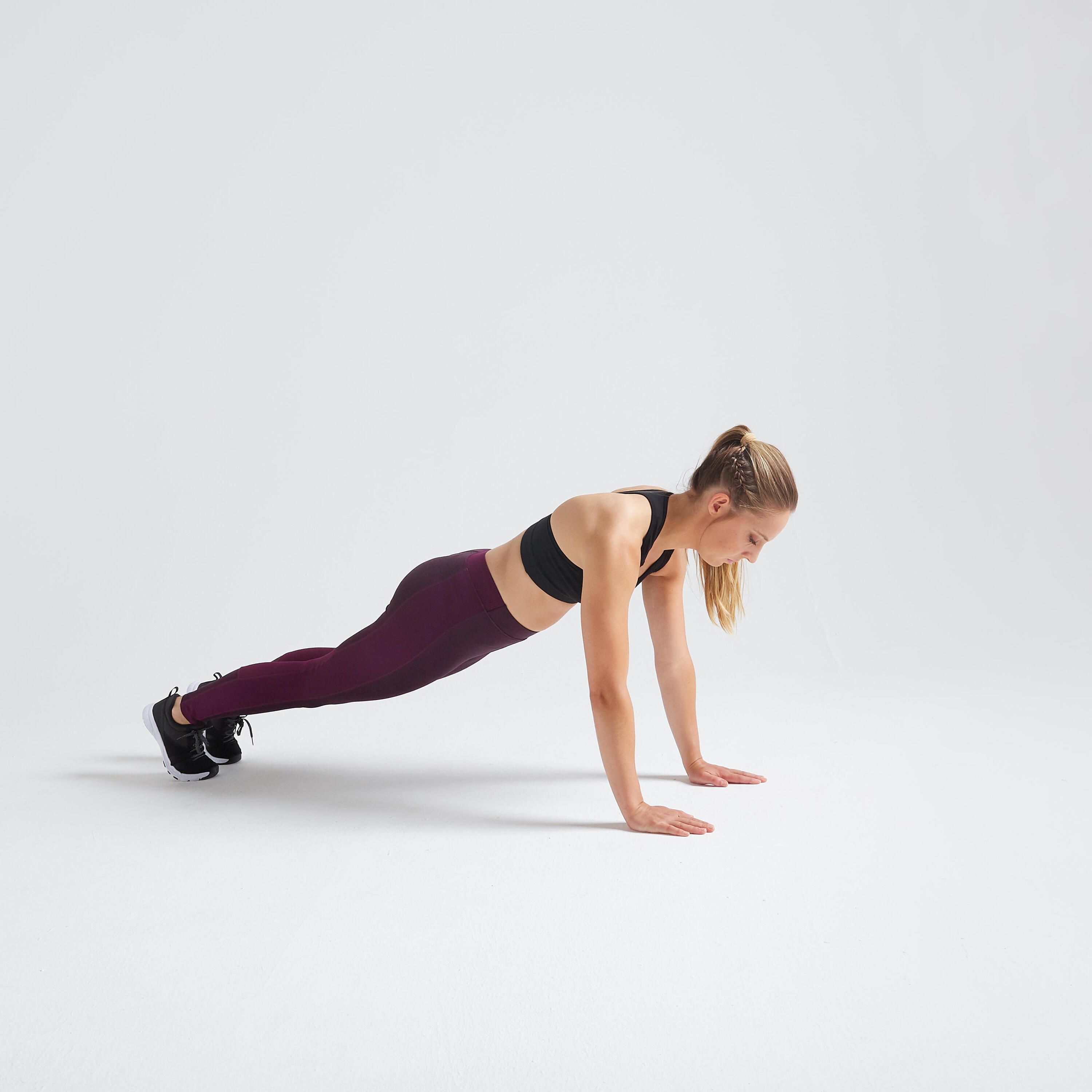 120 Women's Fitness Cardio Training Leggings - Burgundy 2/8