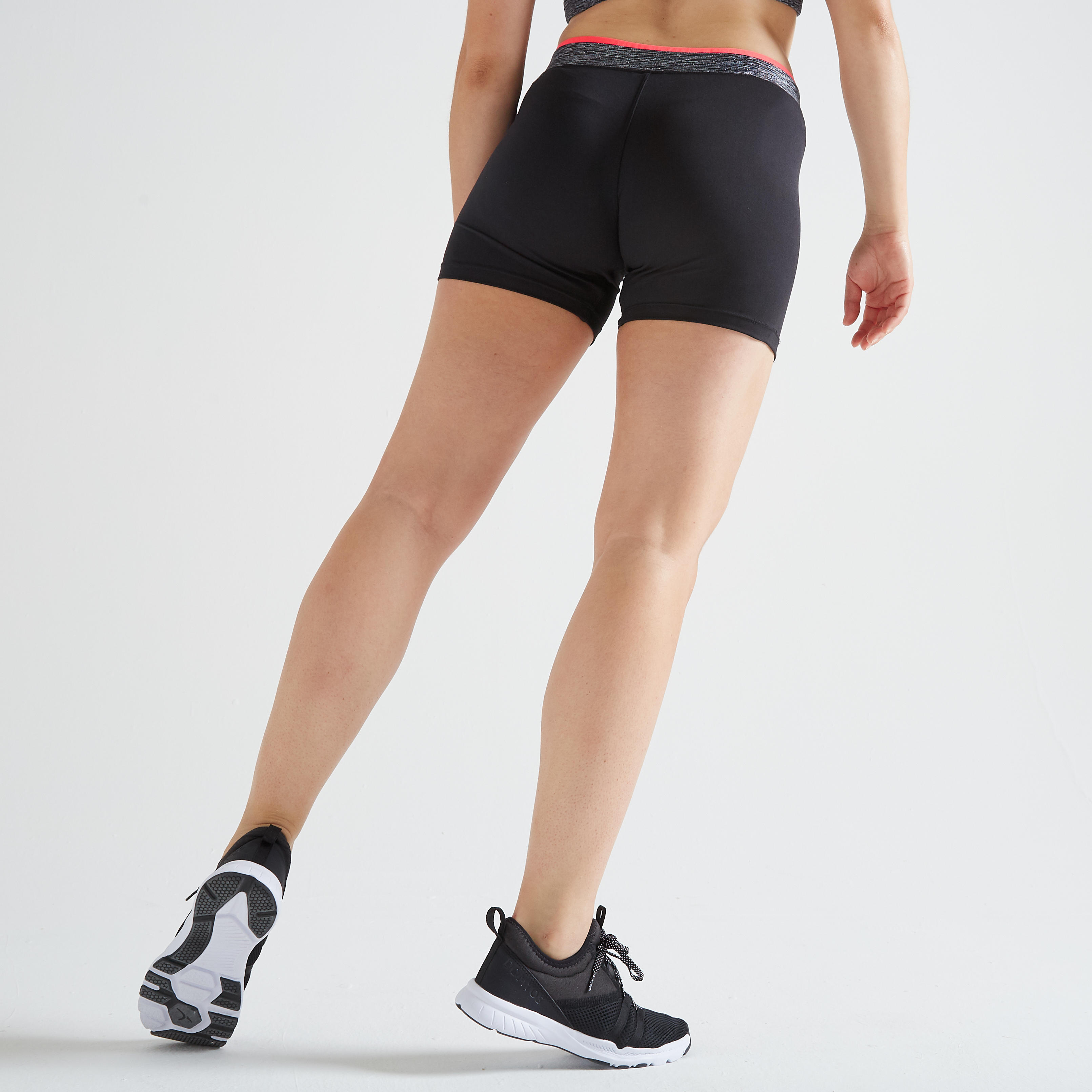 Licra Short Corto para Cross Trainning Mujer Negro 100 - Decathlon