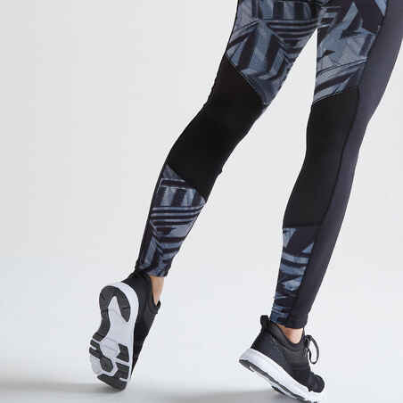 120 Women's Fitness Cardio Training Leggings - Grey