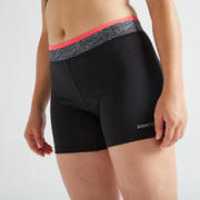 Women Polyester Skin-Tight Gym Shorts - Black