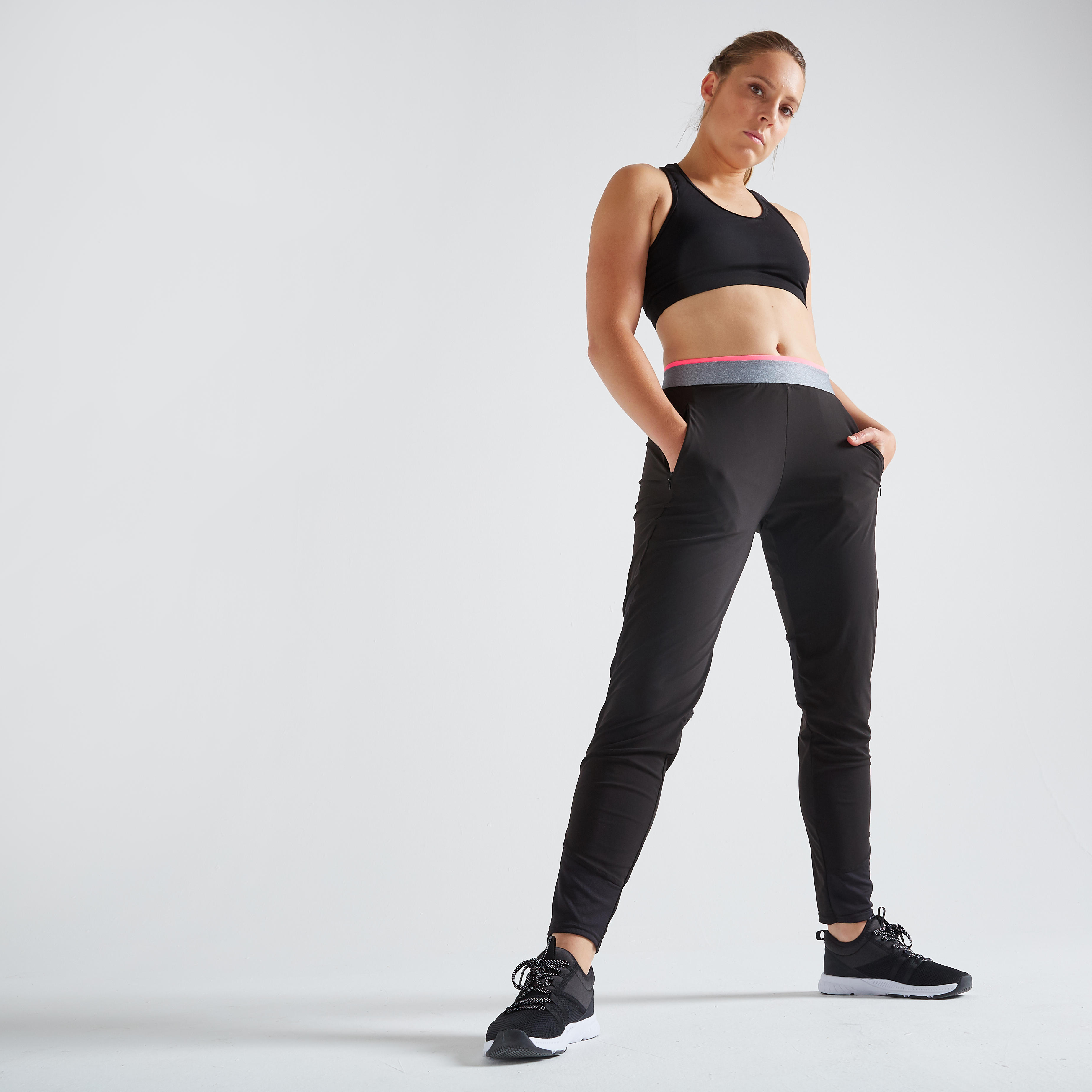 Buy Women Polyester Gym Leggings With Phone Pocket Online | Decathlon